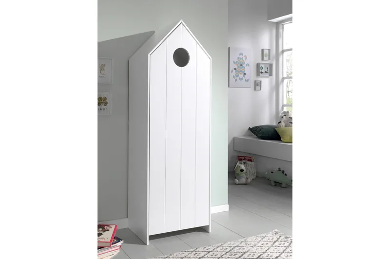 Bustorp Garderobe 58 cm - Hvit - Møbler - Barnemøbler - Oppbevaring barnerom - Barnegarderobe