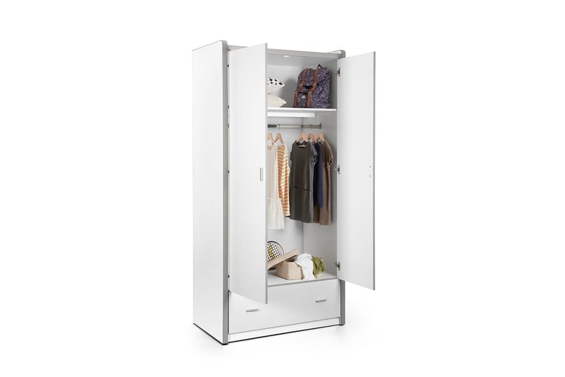 Garderobe Bringberry 2 Dører - Hvit - Garderober & garderobesystem - Barnegarderobe - Garderobeskap