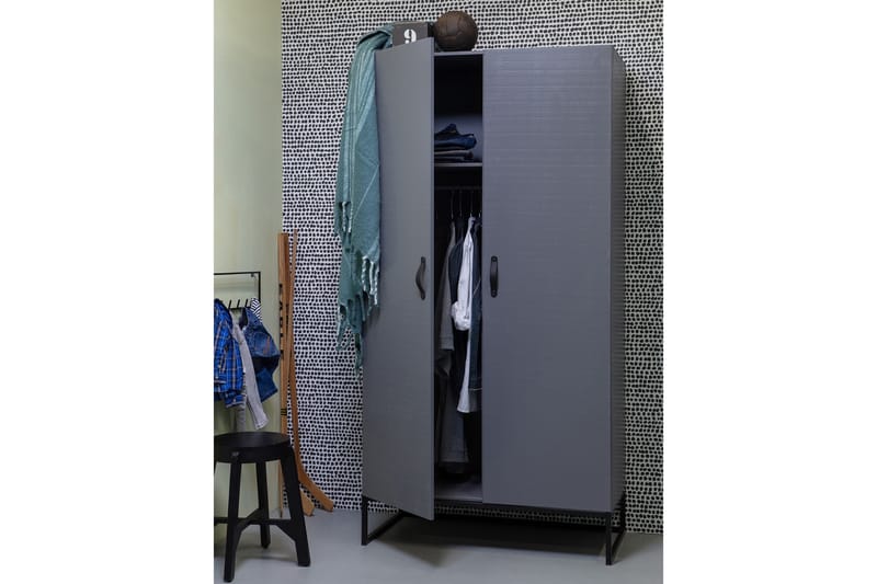 Garderobe Janey 100x195 cm - Møbler - Barnemøbler - Oppbevaring barnerom - Barnegarderobe