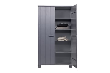 Garderobe Mitchell 111 cm - Stålgrå Furu - Møbler - Barnemøbler - Oppbevaring barnerom - Barnegarderobe