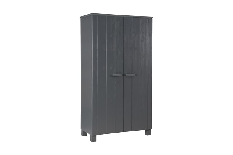 Garderobe Mitchell 111 cm - Stålgrå Furu - Møbler - Barnemøbler - Oppbevaring barnerom - Barnegarderobe