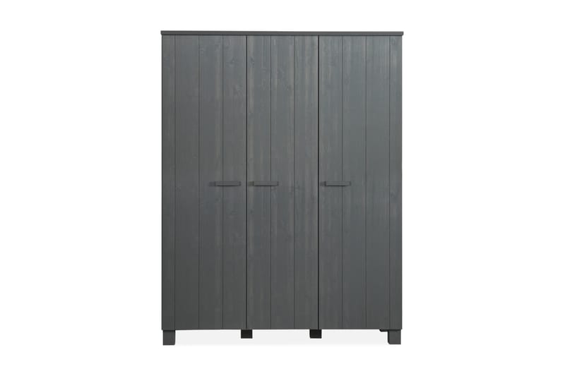 Garderobe Mitchell 158 cm - Stålgrå Furu - Møbler - Barnemøbler - Oppbevaring barnerom - Barnegarderobe