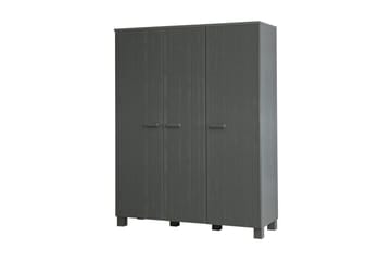 Garderobe Mitchell 158 cm - Stålgrå Furu - Møbler - Barnemøbler - Oppbevaring barnerom - Barnegarderobe