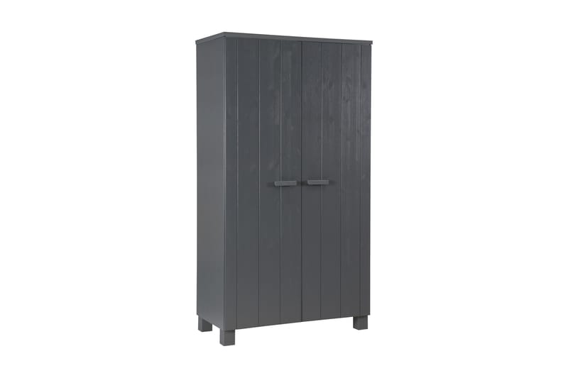 Tenney Garderobe 111 cm - Stålgrå Furu - Møbler - Barnemøbler - Oppbevaring barnerom - Barnegarderobe