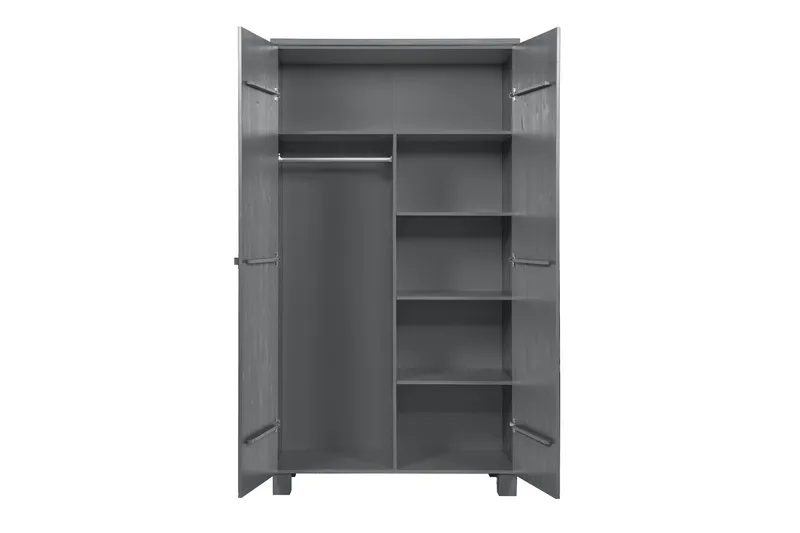 Tenney Garderobe 111 cm - Stålgrå Furu - Oppbevaring - Garderober & garderobesystem - Garderobeskap