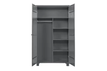 Tenney Garderobe 111 cm - Stålgrå Furu - Møbler - Barnemøbler - Oppbevaring barnerom - Barnegarderobe