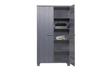 Tenney Garderobe 111 cm - Stålgrå Furu - Møbler - Barnemøbler - Oppbevaring barnerom - Barnegarderobe