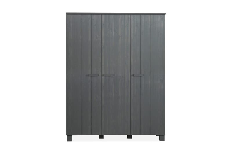 Tenney Garderobe 158 cm - Stålgrå Furu - Møbler - Barnemøbler - Oppbevaring barnerom - Barnegarderobe