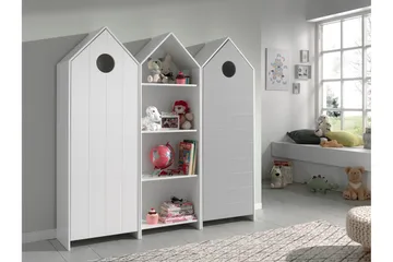 Bustorp Barnemøbelsett - Hvit/Grå - Møbler - Barnemøbler - Oppbevaring barnerom - Barnegarderobe