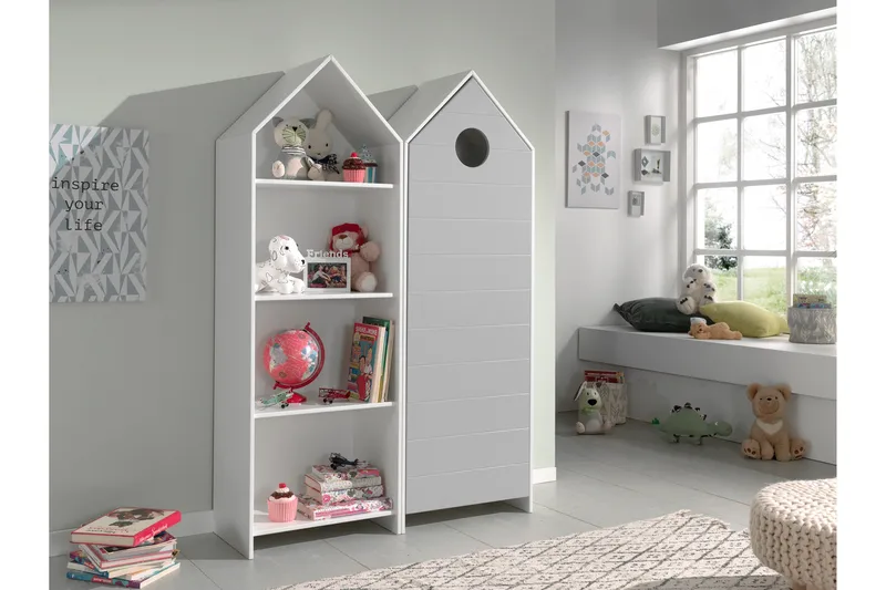 Bustorp Garderobe 2-pakning, Hvit/Grå