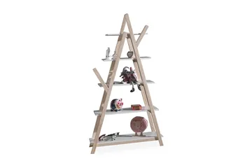 Kiddy Bokhylle 34 cm i Eik - Hvit - Møbler - Barnemøbler - Oppbevaring barnerom - Hylle barnerom - Bokhylle barn