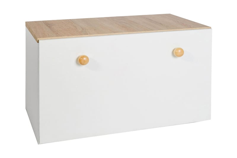 Lekekasse Ingina 70,6x41,6x41,6 cm - Hvit/Eik-Sonoma - Lekekasse - Lekekasse