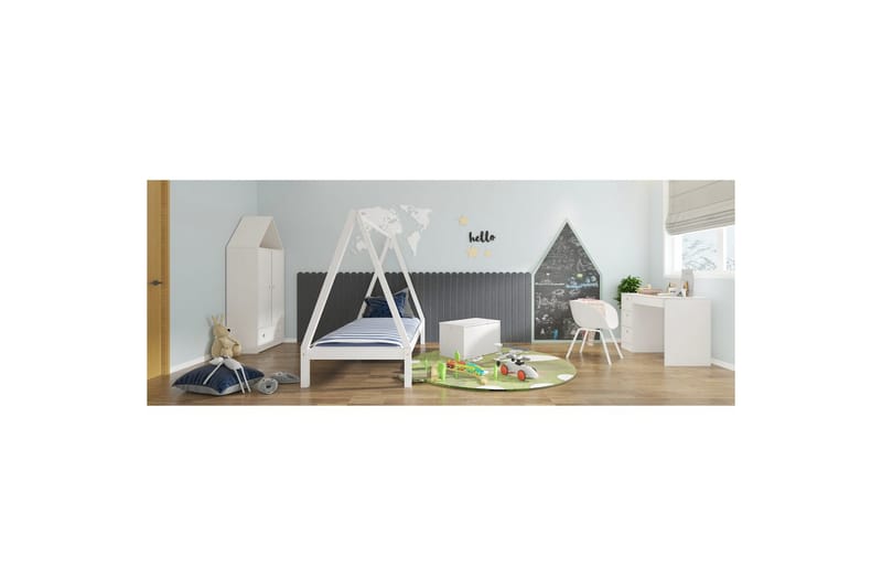 Lekekasse/Kiste Alpi 70x40x40 cm, Hvit - 70x40x40 cm, Hvit - Møbler - Barnemøbler - Oppbevaring barnerom - Lekekasse - Lekekasse