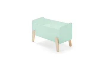 Säng med sängbord Vägg hyllor Leksakslåda Skyddsrail Vipack Kiddy Vipack Mint Green - Møbler - Barnemøbler - Barnemøbelsett