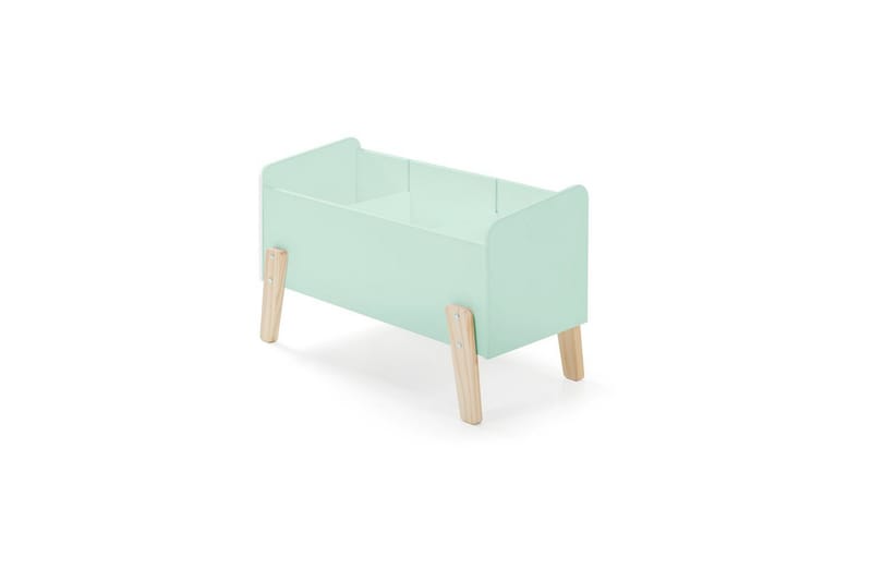 Säng med sängbord Vägg hyllor Leksakslåda Skyddsrail Vipack Kiddy Vipack Mint Green - Møbler - Barnemøbler - Barnemøbelsett