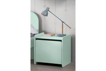 Säng med sängbord Vägg hyllor Leksakslåda Skyddsrail Vipack Kiddy Vipack Mint Green - Møbler - Barnemøbler - Barnemøbelsett