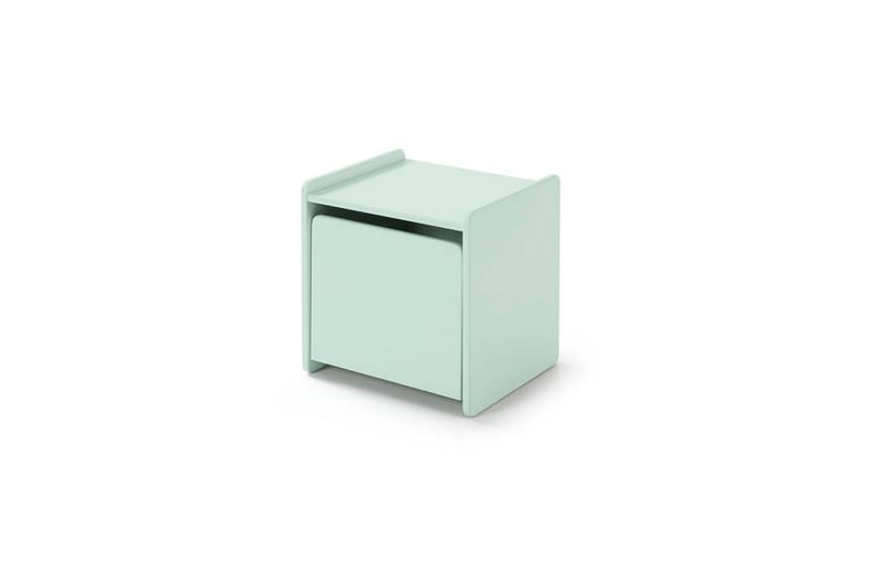 Säng med sängbord Vägg hyllor Leksakslåda Skyddsrail Vipack Kiddy Vipack Mint Green - Møbler - Barnemøbler - Barnemøbelsett