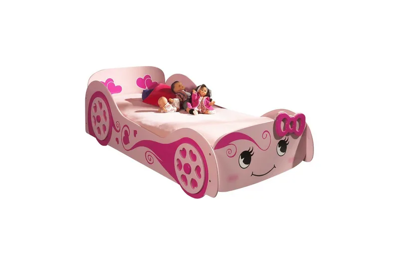 Säng Vipack Love Car Rosa 90x200 cm Med madrass Vipack Pink