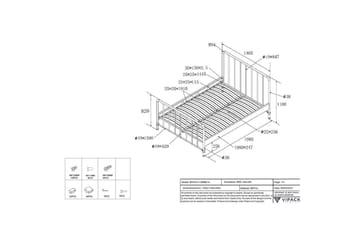 Seng Bronxx Blå, 140 x 200 cm - Blå, 140 x 200 cm - Møbler - Barnemøbler - Barneseng & Juniorseng