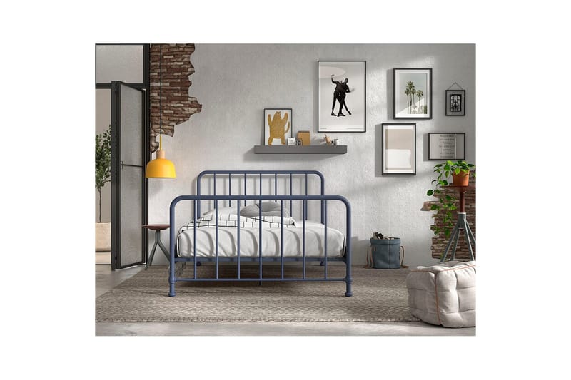 Seng Bronxx Blå, 140 x 200 cm - Blå, 140 x 200 cm - Møbler - Barnemøbler - Barneseng & Juniorseng