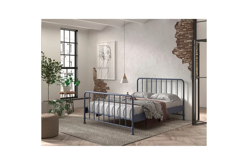 Seng Bronxx Blå, 160 x 200 cm - Blå, 160 x 200 cm - Møbler - Barnemøbler - Barneseng & Juniorseng