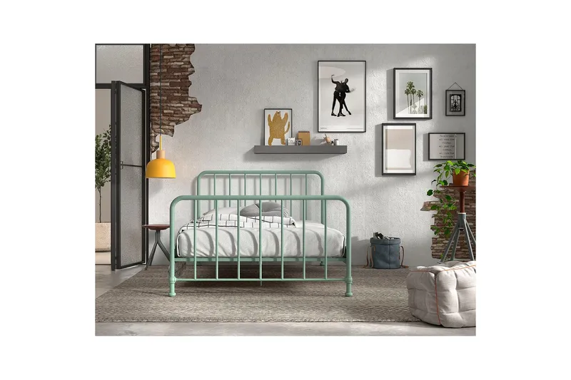 Seng Bronxx Olivengrønn, 140 x 200 cm - Olivengrønn, 140 x 200 cm - Møbler - Barnemøbler - Barneseng & Juniorseng