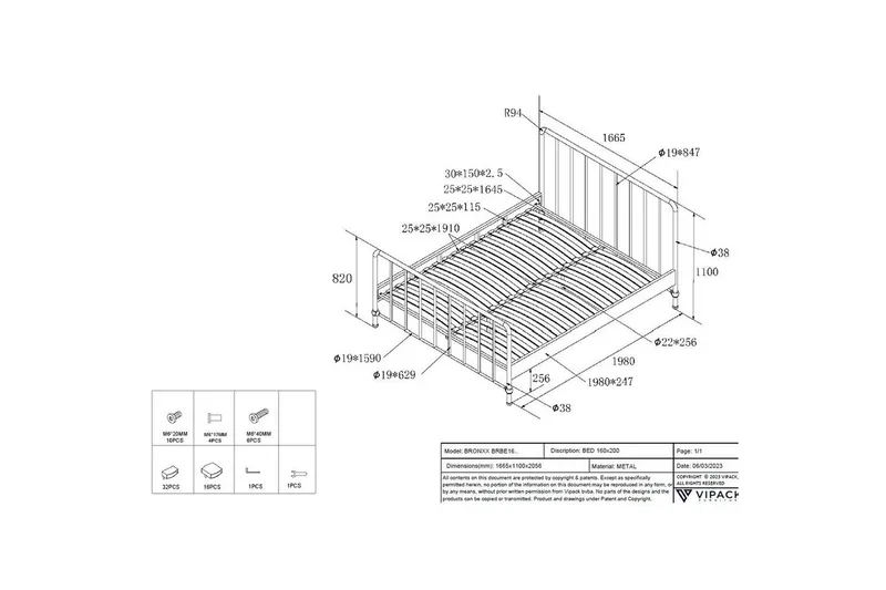 Seng Bronxx Olivengrønn, 160 x 200 cm - Olivengrønn, 160 x 200 cm - Møbler - Barnemøbler - Barneseng & Juniorseng