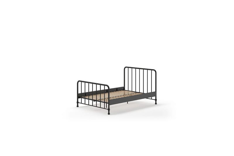 Seng Bronxx Svart, 140 x 200 cm - Svart, 140 x 200 cm - Møbler - Barnemøbler - Barneseng & Juniorseng