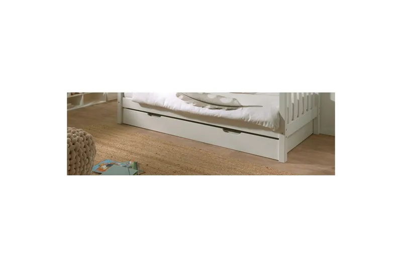 Seng Fritz med 1 skuff Hvit - Hvit - Møbler - Barnemøbler - Barneseng & Juniorseng