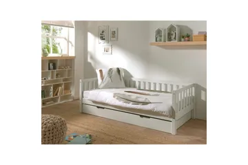 Seng Fritz med 1 skuff Hvit - Hvit - Møbler - Barnemøbler - Barneseng & Juniorseng