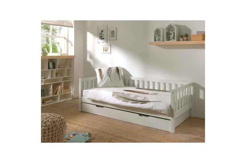 Seng Fritz med 1 skuff Hvit - Hvit - Møbler - Barnemøbler - Barneseng & Juniorseng