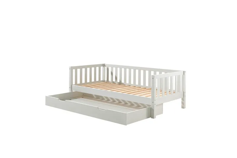Seng Fritz med 1 skuff Hvit - Hvit - Møbler - Barnemøbler - Barneseng & Juniorseng