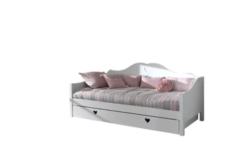 Seng med lamellbunn skuff Amori Hvit - Møbler - Barnemøbler - Barneseng & Juniorseng