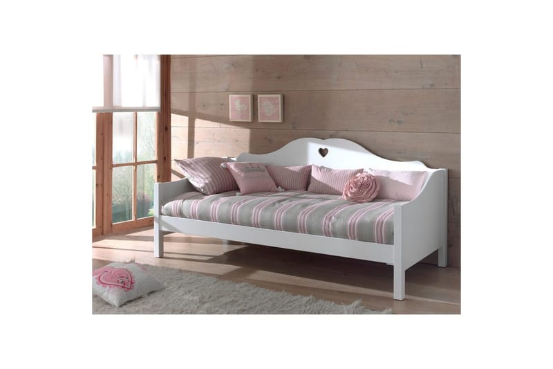 Seng med lamellbunn skuff Amori Hvit - Møbler - Barnemøbler - Barneseng & Juniorseng