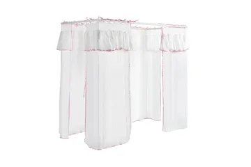 Seng med lamellbunn tekstilsett Amori Hvit - Møbler - Barnemøbler - Barneseng & Juniorseng