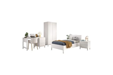 Seng med nattbord garderobe skrivebord Eva 2-dørs - 2-dørs - Møbler - Barnemøbler - Barnemøbelsett