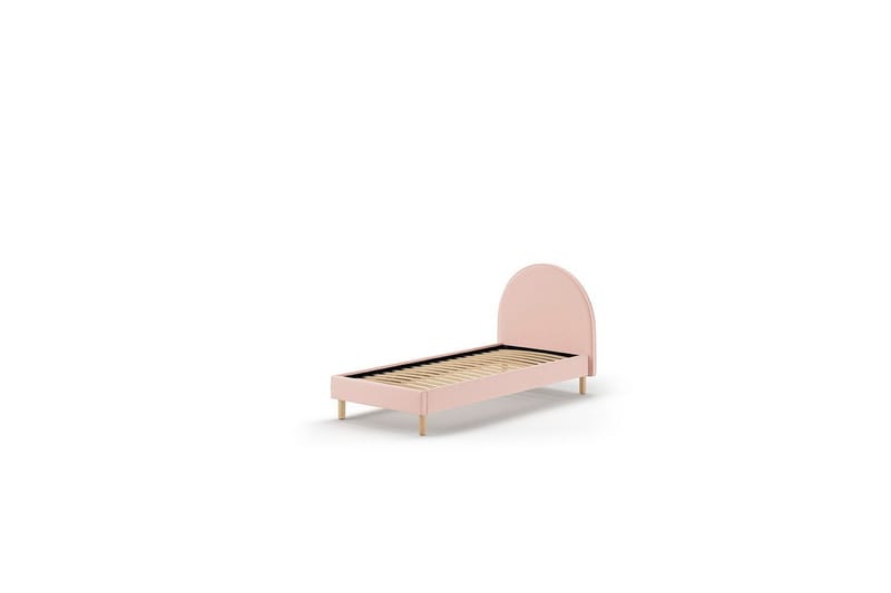 Seng med nattbord Måne 90x200 cm Rosa - Rosa - Møbler - Barnemøbler - Barneseng & Juniorseng