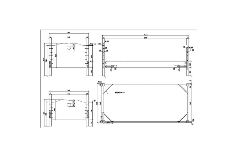 Seng med skuff Amori 90 x 200 cm Hvit - Møbler - Barnemøbler - Barneseng & Juniorseng