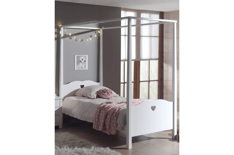 Seng med tekstilsett Amori Hvit - Møbler - Barnemøbler - Barneseng & Juniorseng