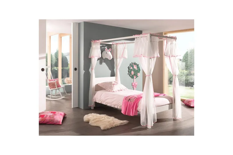 Seng med tekstilsett Pino Amori - Møbler - Barnemøbler - Barneseng & Juniorseng