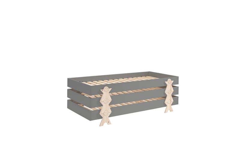 Seng Modulo med smilefjes ben Grå, 3, Grå, 3