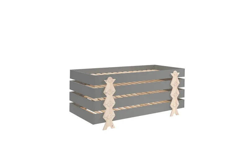 Seng Modulo med smilefjes ben Grå, 4, Grå, 4