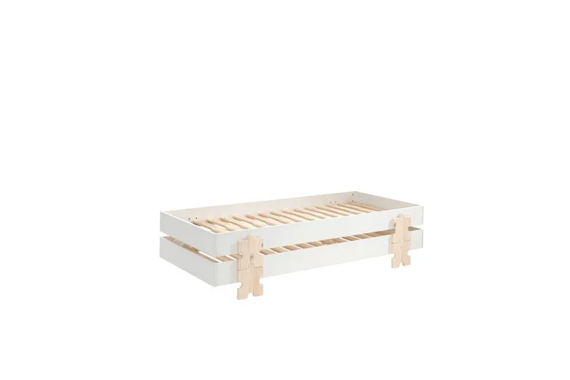 Seng Modulo med puslespillbiter som ben Hvit, 2, Hvit, 2