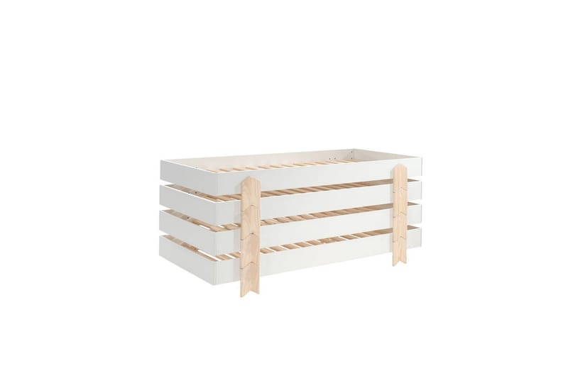 Seng Modulo med pilformede ben Hvit, 4, Hvit, 4