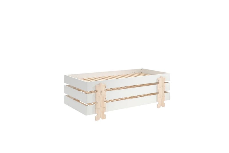 Seng Modulo med puslespillbiter som ben Hvit, 3, Hvit, 3