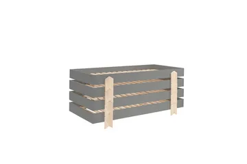 Seng Modulo med pilformede ben Grå, 4 - Grå, 4 - Møbler - Barnemøbler - Barneseng & Juniorseng