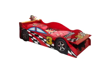 Seng Race Rosa 70x140 cm Med Madrass - Med Madrass - Møbler - Barnemøbler - Barneseng & Juniorseng