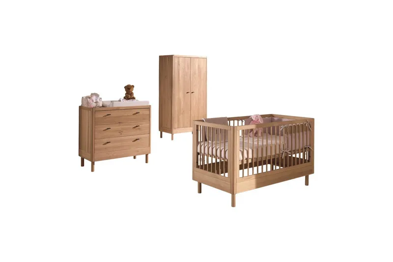 Spjälsäng med byrå garderob Jaxx Forrest Jaxx oak