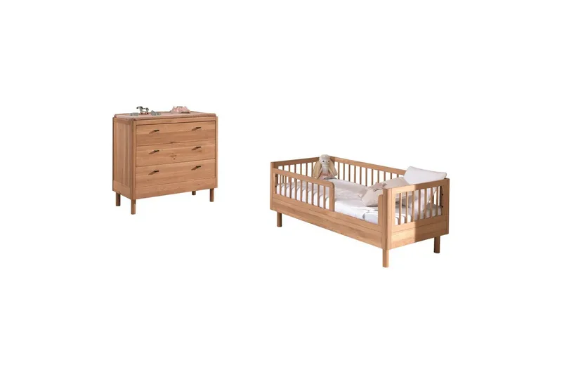 Spjälsäng med byrå Jaxx Forrest Jaxx oak