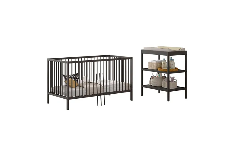 Spjälsäng med skötbord Jaxx Dino Jaxx Anthracite